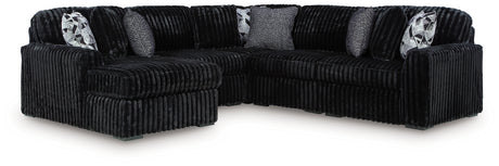 Midnight-Madness 6-Piece Sectional with Chaise from Ashley - Luna Furniture
