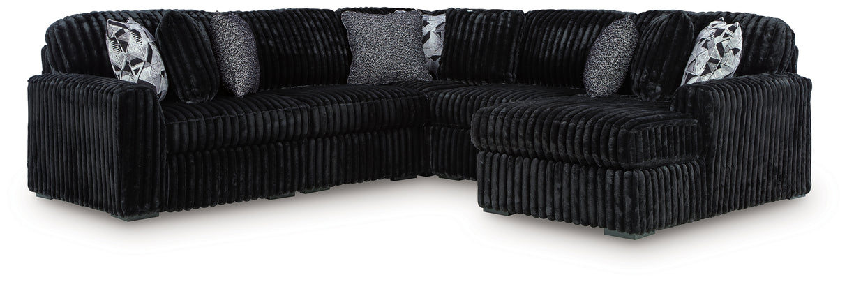 Midnight-Madness 6-Piece Sectional with Chaise from Ashley - Luna Furniture