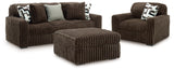 Midnight-Madness Chocolate Sofa, Chair, and Ottoman from Ashley Furniture - Luna Furniture