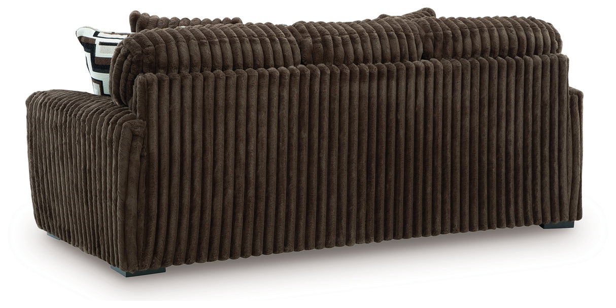 Midnight-Madness Chocolate Sofa, Chair, and Ottoman from Ashley Furniture - Luna Furniture
