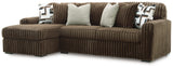 Midnight-Madness Chocolate 2-Piece LAF Sectional Sofa from Ashley - Luna Furniture