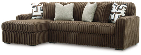 Midnight-Madness Chocolate 2-Piece LAF Sectional Sofa from Ashley - Luna Furniture