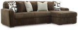 Midnight-Madness Chocolate 2-Piece RAF Sectional Sofa from Ashley - Luna Furniture