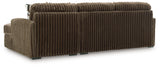 Midnight-Madness Chocolate 2-Piece RAF Sectional Sofa from Ashley - Luna Furniture