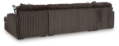 Midnight-Madness Chocolate 3-Piece Double Chaise Sectional from Ashley - Luna Furniture