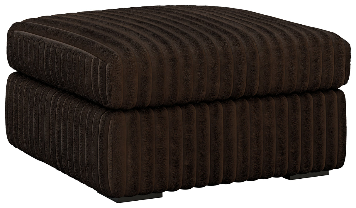 Midnight-Madness Chocolate Ottoman from Ashley - Luna Furniture