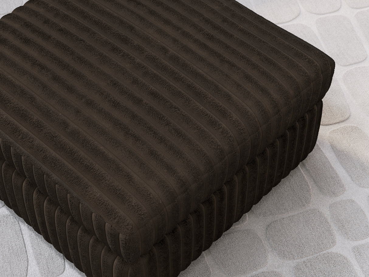 Midnight-Madness Chocolate Ottoman from Ashley - Luna Furniture
