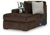 Midnight-Madness Chocolate Left-Arm Facing Corner Chaise from Ashley - Luna Furniture