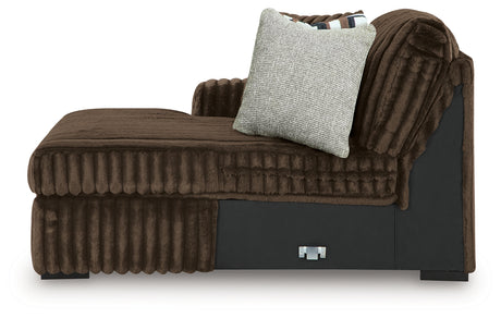 Midnight-Madness Chocolate Left-Arm Facing Corner Chaise from Ashley - Luna Furniture