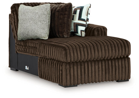 Midnight-Madness Chocolate Right-Arm Facing Corner Chaise from Ashley - Luna Furniture