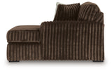 Midnight-Madness Chocolate Right-Arm Facing Corner Chaise from Ashley - Luna Furniture