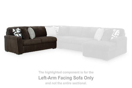 Midnight-Madness Chocolate Left-Arm Facing Sofa from Ashley - Luna Furniture