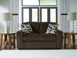 Midnight-Madness Chocolate Loveseat from Ashley - Luna Furniture