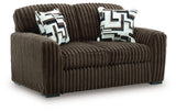 Midnight-Madness Chocolate Loveseat from Ashley - Luna Furniture