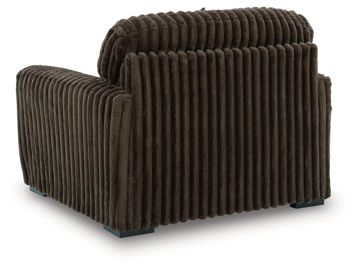 Midnight-Madness Chocolate Oversized Chair from Ashley - Luna Furniture
