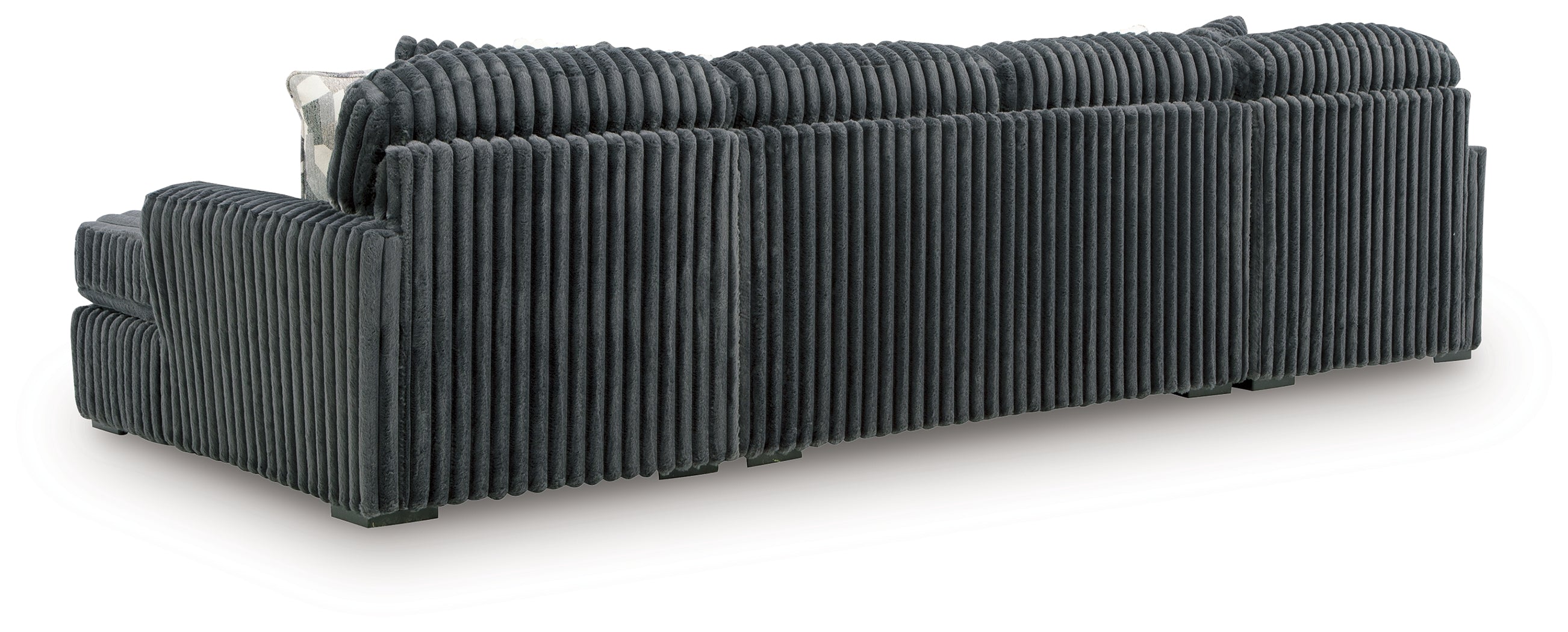 Ashley Midnight-Madness Gunmetal 3-Piece Double Chaise Sectional