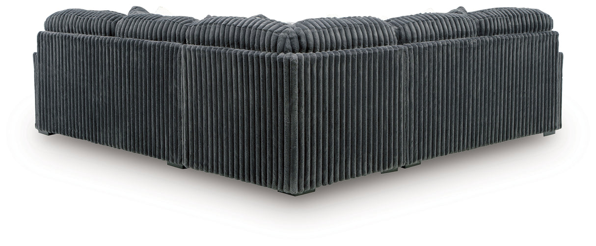Midnight-Madness Gunmetal 3-Piece Sectional from Ashley Furniture - Luna Furniture