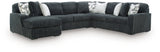 Midnight-Madness Gunmetal 4-Piece Sectional with Chaise from Ashley Furniture - Luna Furniture