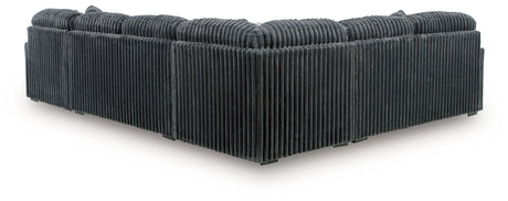 Midnight-Madness Gunmetal 4-Piece Sectional with Chaise from Ashley Furniture - Luna Furniture