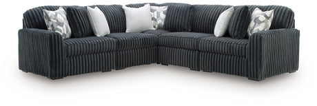 Midnight-Madness Gunmetal 5-Piece Sectional from Ashley Furniture - Luna Furniture