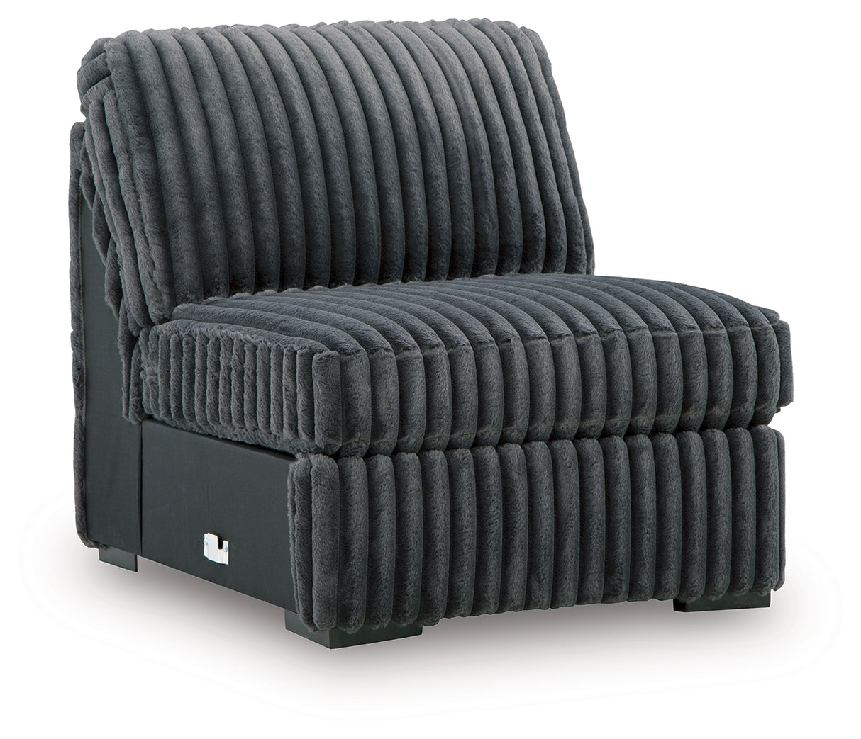 Midnight-Madness Gunmetal Armless Chair from Ashley - Luna Furniture