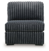 Midnight-Madness Gunmetal Armless Chair from Ashley - Luna Furniture