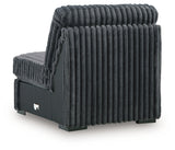 Midnight-Madness Gunmetal Armless Chair from Ashley - Luna Furniture