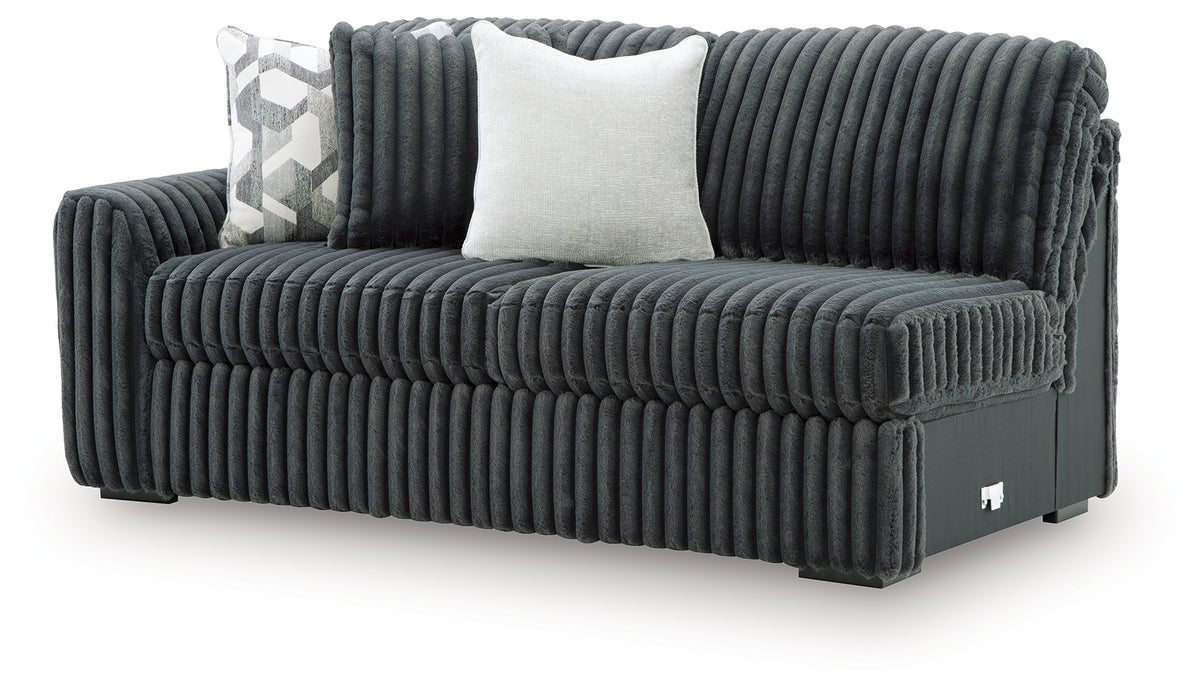 Midnight-Madness Gunmetal Left-Arm Facing Sofa from Ashley - Luna Furniture
