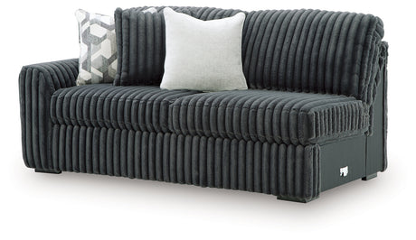 Midnight-Madness Gunmetal Left-Arm Facing Sofa from Ashley Furniture - Luna Furniture