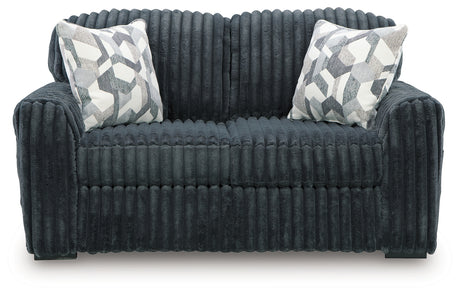 Midnight-Madness Gunmetal Loveseat from Ashley - Luna Furniture
