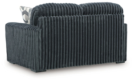 Midnight-Madness Gunmetal Loveseat from Ashley - Luna Furniture