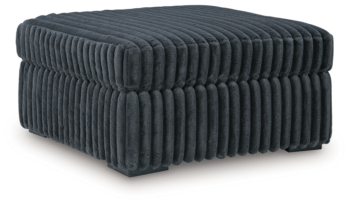 Midnight-Madness Gunmetal Oversized Accent Ottoman from Ashley Furniture - Luna Furniture