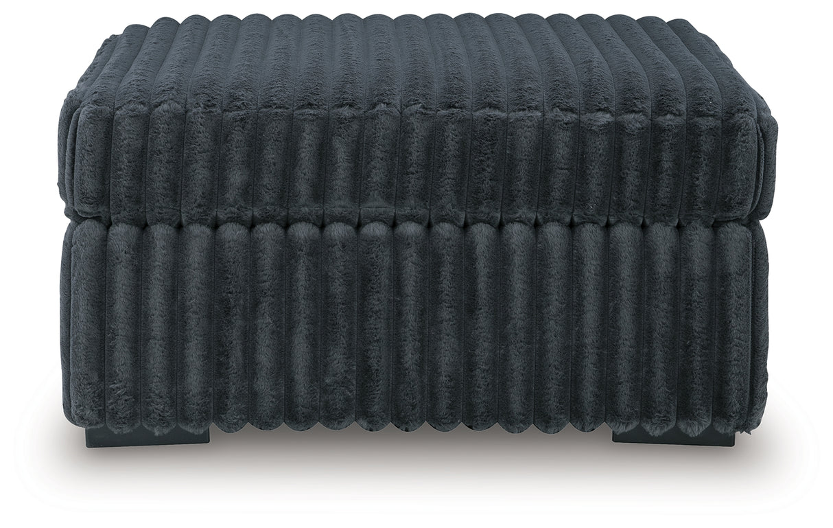 Midnight-Madness Gunmetal Oversized Accent Ottoman from Ashley Furniture - Luna Furniture