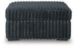 Midnight-Madness Gunmetal Oversized Accent Ottoman from Ashley Furniture - Luna Furniture