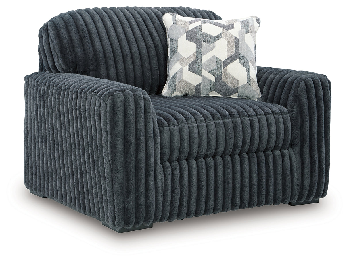 Midnight-Madness Gunmetal Oversized Chair from Ashley Furniture - Luna Furniture