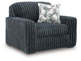Midnight-Madness Gunmetal Oversized Chair from Ashley Furniture - Luna Furniture