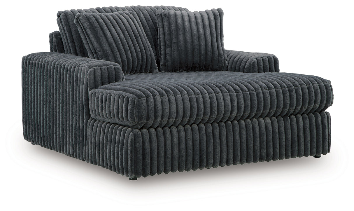 Midnight-Madness Gunmetal Oversized Chaise from Ashley Furniture - Luna Furniture