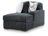 Midnight-Madness Gunmetal Right-Arm Facing Corner Chaise from Ashley Furniture - Luna Furniture