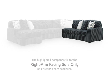 Midnight-Madness Gunmetal Right-Arm Facing Sofa from Ashley Furniture - Luna Furniture