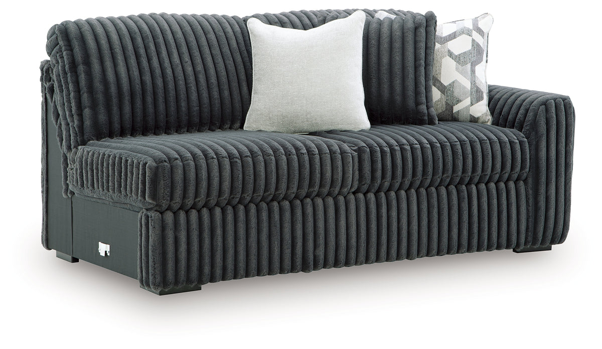 Midnight-Madness Gunmetal Right-Arm Facing Sofa from Ashley - Luna Furniture