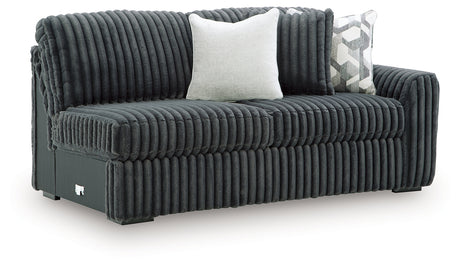 Midnight-Madness Gunmetal Right-Arm Facing Sofa from Ashley Furniture - Luna Furniture