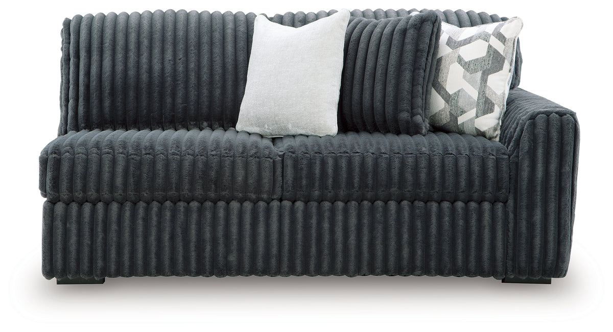 Midnight-Madness Gunmetal Right-Arm Facing Sofa from Ashley - Luna Furniture