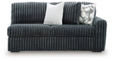 Midnight-Madness Gunmetal Right-Arm Facing Sofa from Ashley - Luna Furniture