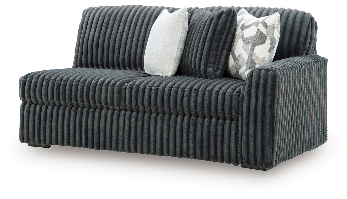 Midnight-Madness Gunmetal Right-Arm Facing Sofa from Ashley - Luna Furniture
