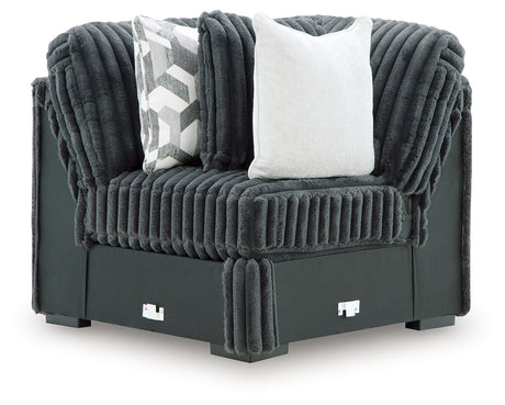 Midnight-Madness Gunmetal Wedge from Ashley Furniture - Luna Furniture