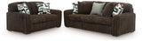 Midnight-Madness Chocolate Sofa and Loveseat from Ashley Furniture - Luna Furniture