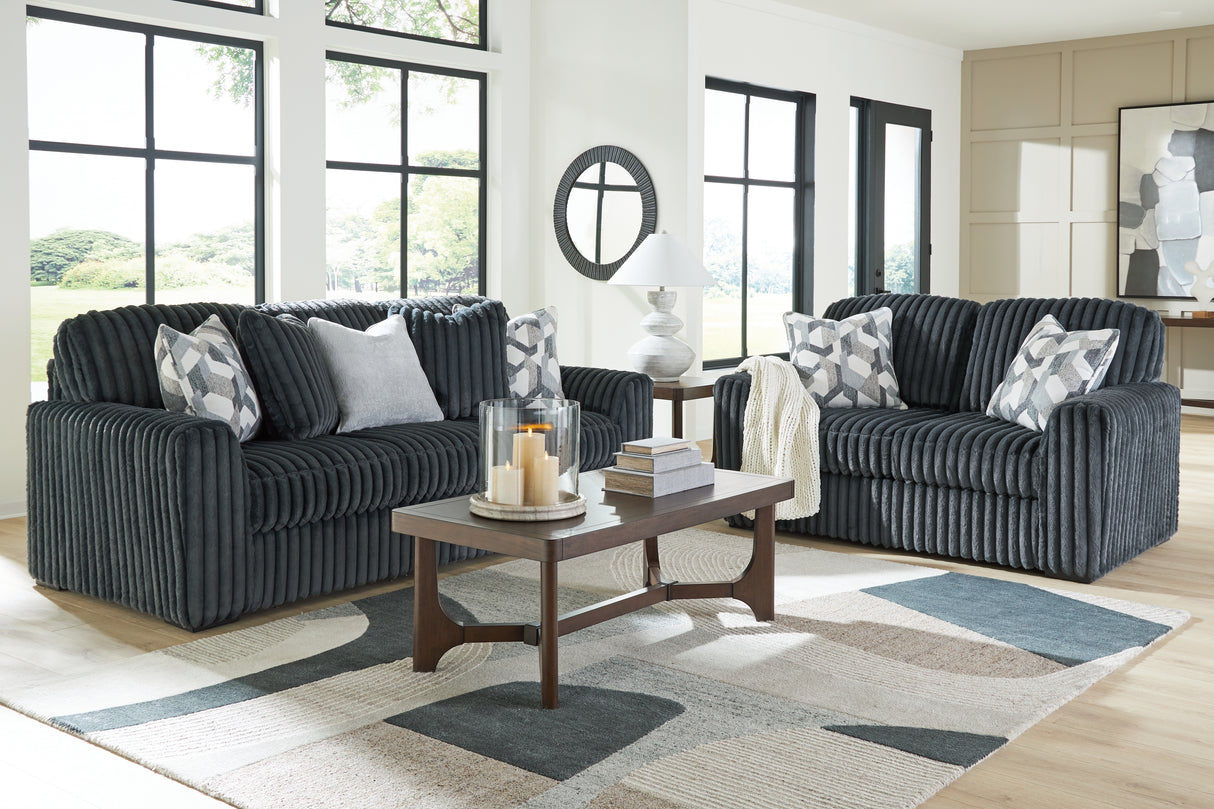 Midnight-Madness Gunmetal Living Room Set from Ashley Furniture - Luna Furniture
