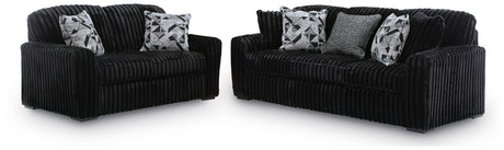 Midnight-Madness Onyx Sofa and Loveseat from Ashley Furniture - Luna Furniture