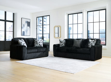 Midnight-Madness Onyx Sofa and Loveseat from Ashley - Luna Furniture