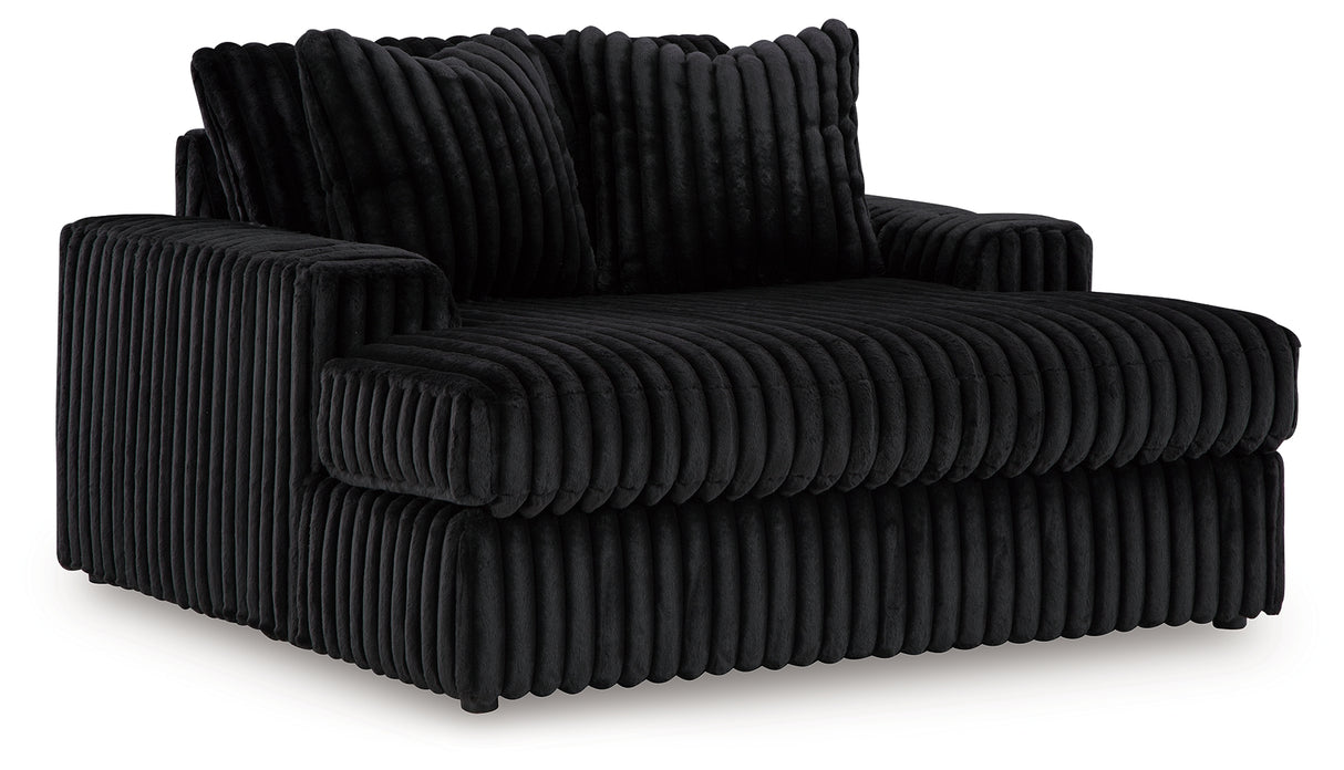 Midnight-Madness Onyx 2-Piece Sectional and Oversized Chaise from Ashley - Luna Furniture